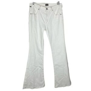 Citizens of Humanity‎ Chloe in Powder White Super Flare Stretch Jeans 31x35